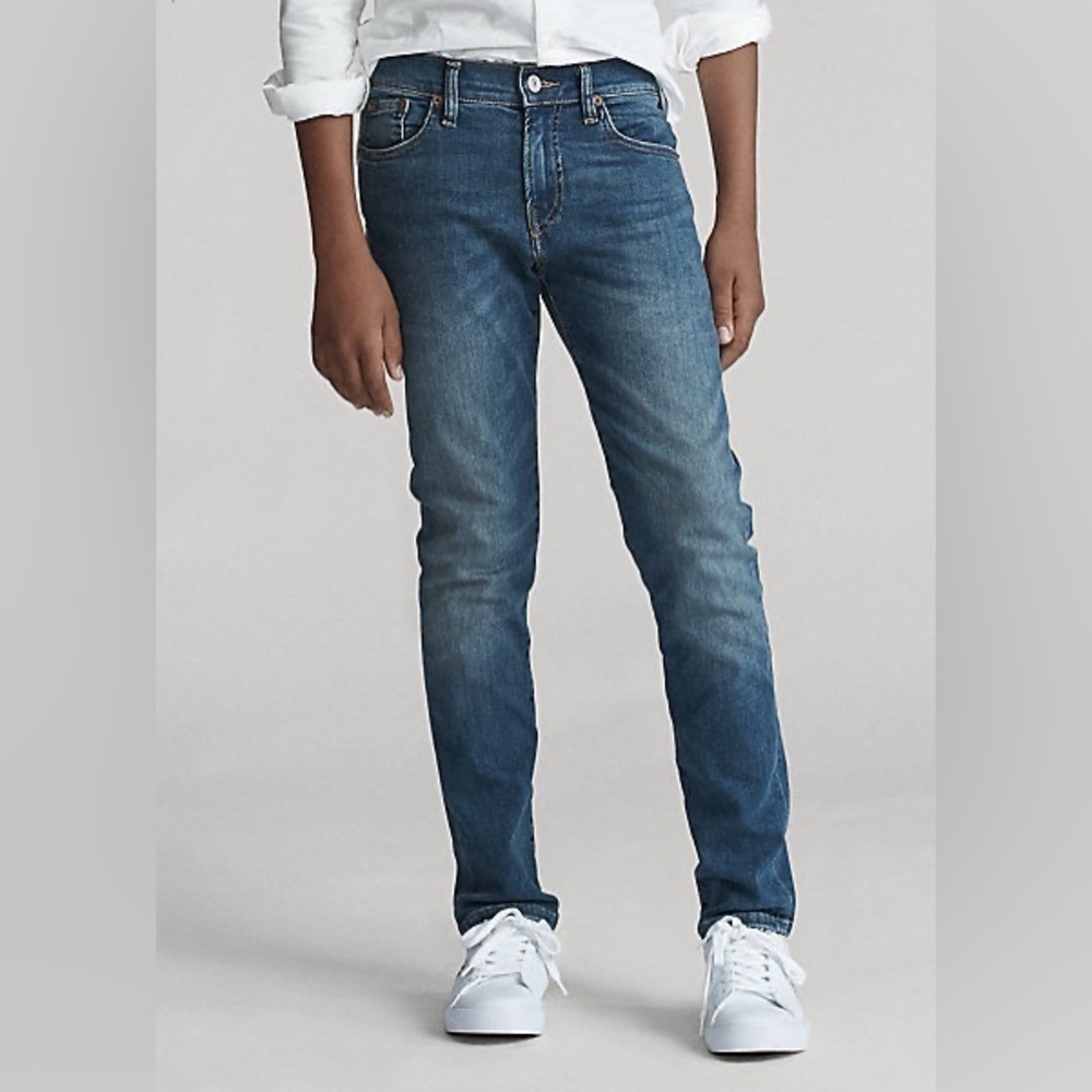 Polo By Ralph Lauren Boys Distressed Jeans - Eldridge Skinny Jeans - Size 18